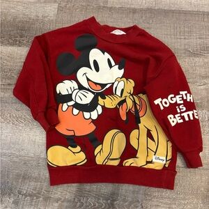 H&M Mickey & Pluto Graphic Sweatshirt